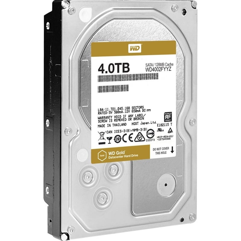 WD Gold 4TB high-capacity datacenter hard drive - Thumbnail 3