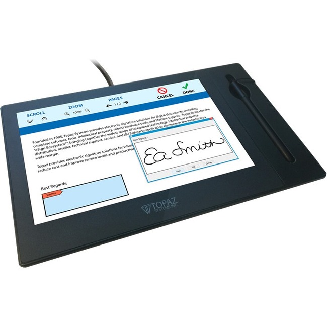 TOPAZ, GEMVIEW 10, PEN & MULTI-TOUCH TABLET DISPLAY, 10.1 1280 X 800 RES. FULL C - Thumbnail 1