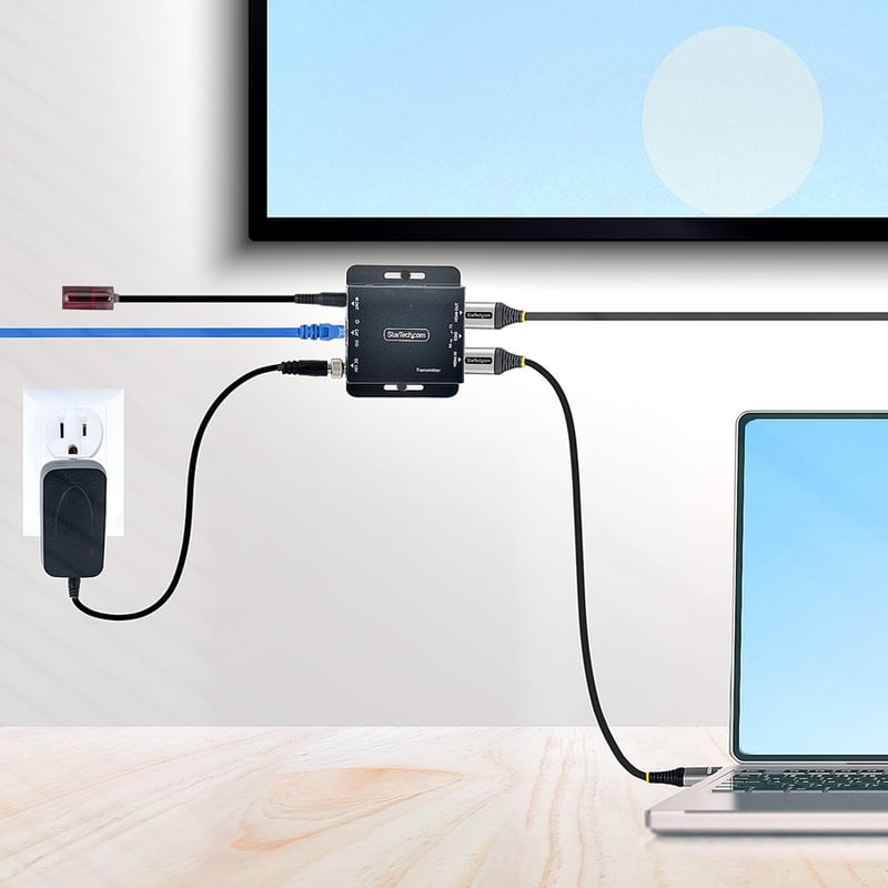 StarTech.com 4K HDMI Extender over CAT6/CAT5 Ethernet Cable, 4K 30Hz or 1080p 60Hz Video Extender, HDMI Transmitter and Receiver Kit - Thumbnail 3