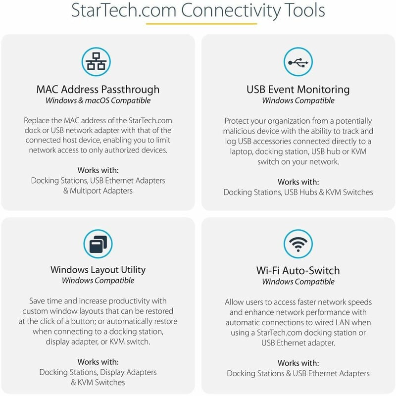 StarTech.com USB-C Multiport Adapter - USB 3.1 Gen 2 Type-C Mini Dock - USB-C to 4K HDMI or 1080p VGA - 10Gbps USB-A & USB-C, Ethernet - Thumbnail 2