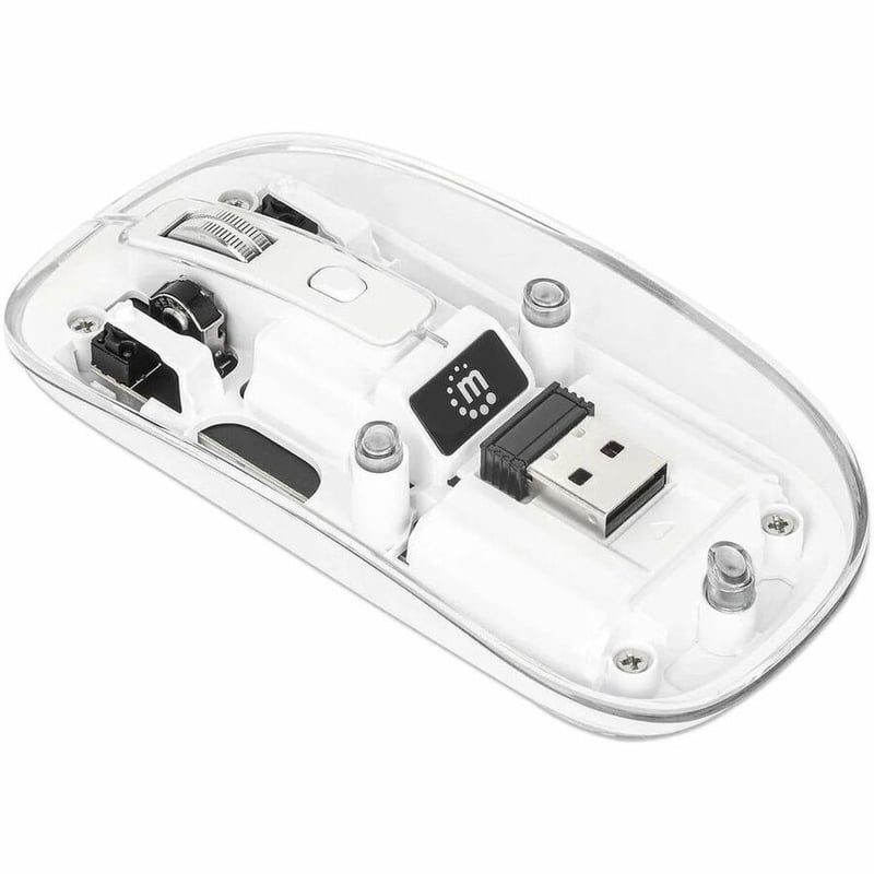 Manhattan Transparent Rechargeable Wireless USB Mouse - Thumbnail 2