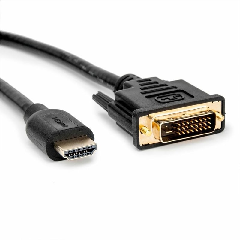 Rocstor Premium HDMI to DVI-D Cable - M/M - 6 ft - 1 x DVI-D Male - 1 x Male HDMI - Thumbnail 4