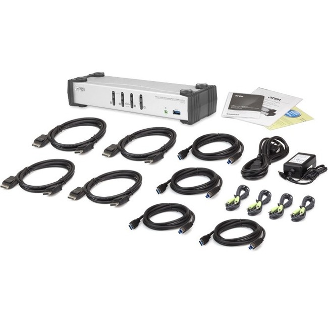 ATEN 4-Port USB 3.0 DisplayPort KVMP Switch-TAA Compliant - Thumbnail 1