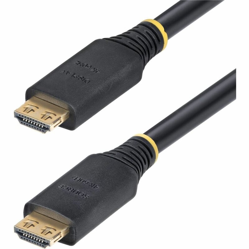 StarTech 10m (33ft) Active High Speed HDMI Cable with Gripping Connectors, 4K 60Hz/1440p 144Hz, 18Gbps, HDMI Cord, TPE Jacket - Thumbnail 2