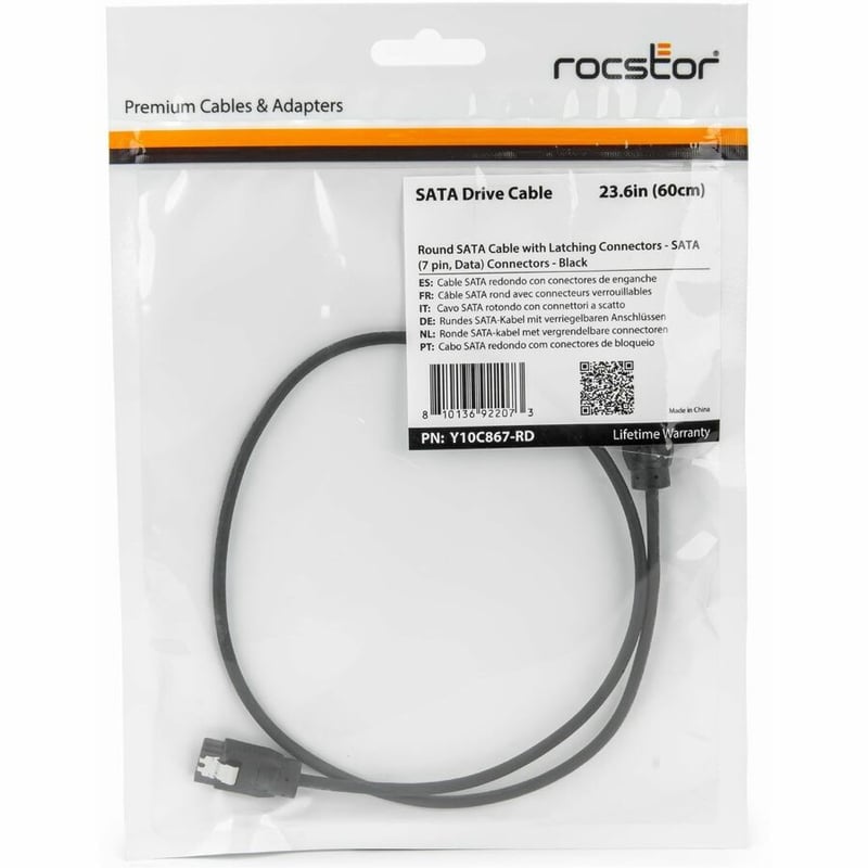 23.6IN ROUND SATA CONNECTORS SATA (7 PIN DATA) CONNECTORS-BLACK - Thumbnail 4