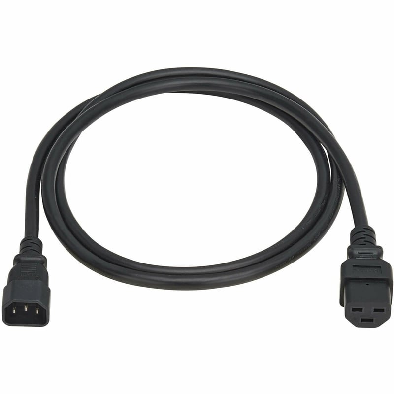 POWER CORD C14 C21 HEAVY-DUTY 15A 250V 14 AWG 6FT BLACK - Thumbnail 1