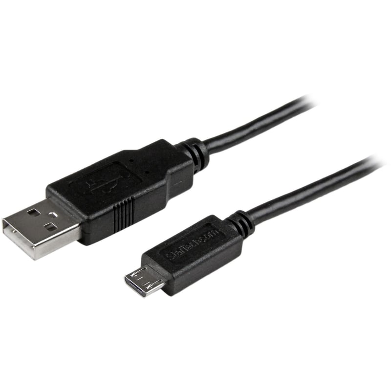 StarTech.com 1 ft Mobile Charge Sync USB to Slim Micro USB Cable for Smartphones and Tablets - A to Micro B M/M - Thumbnail 1