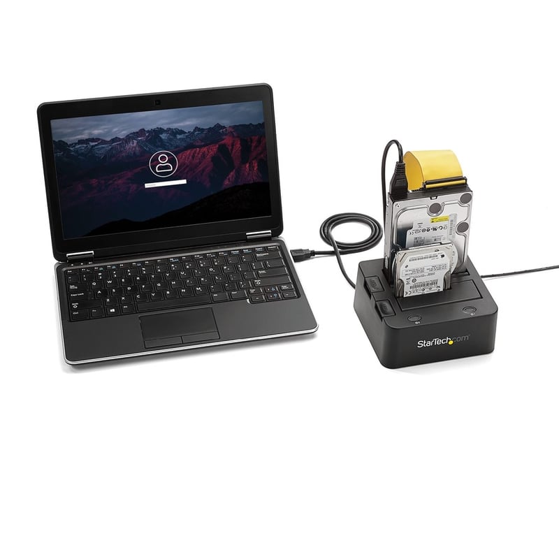 StarTech.com Dual-Bay USB 3.0 to SATA and IDE Hard Drive Docking Station, 2.5/3.5" SATA III and IDE (40 pin), SSD/HDD Dock, Top-Loading - Thumbnail 4