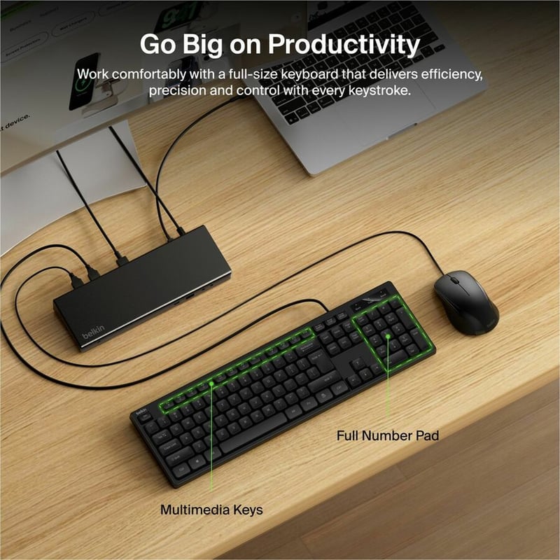 WIRED KEYBOARD AND MOUSE COMBO (US) 12-BLANK BOX - Thumbnail 3