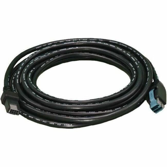 CABLE 4M 12V POWEREDUSB 2X4 BLACK