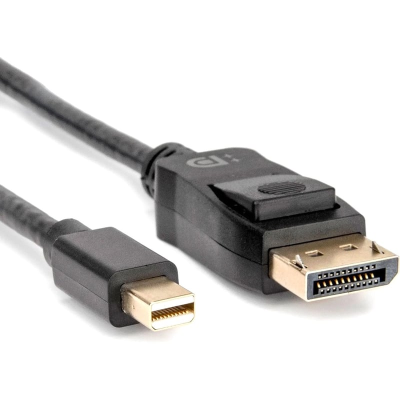 Rocstor premium 6ft (2m) Mini DisplayPort 1.2v to DisplayPort Cable M/M - 4K - mini DisplayPort to Displayport for Ultrabook, Projector, Desktop Computer DisplayPort supports 4Kx2K Resolution at 60Hz - 6 ft Mini DP to DP Cable - 6ft Mini DisplayPort to - Thumbnail 4