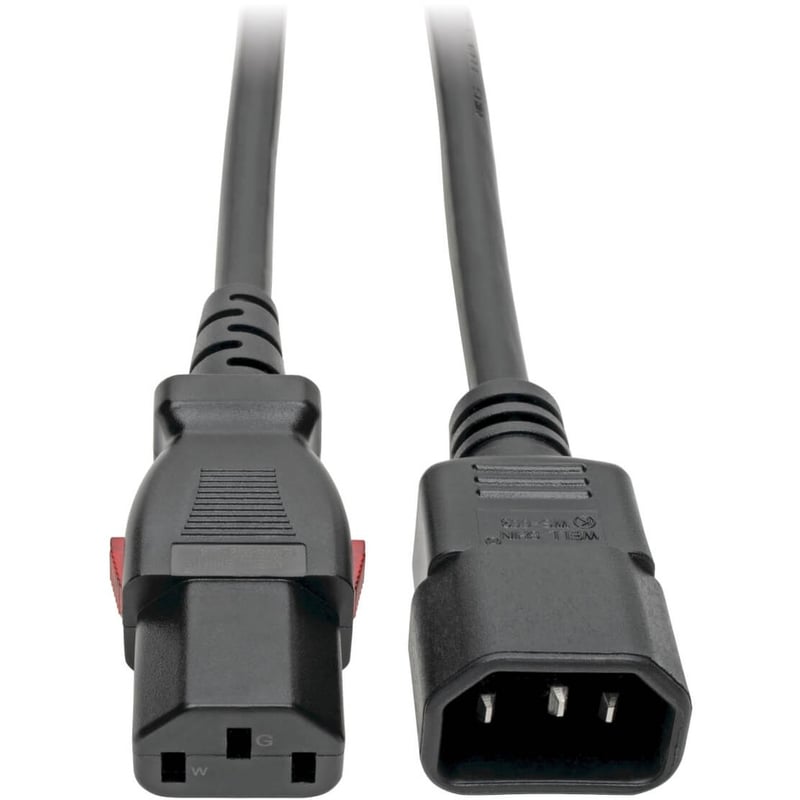 Eaton Tripp Lite Series Power Extension Cord, Locking C13 to C14 PDU Style - 10A, 250V, 18 AWG, 1 ft. (0.31 m) - Thumbnail 1