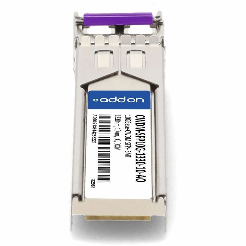AddOn Cisco® CWDM-SFP10G-1330-10 Compatible TAA 10GBase-CWDM SFP+ Transceiver (SMF, 1330nm, 10km, LC, DOM) - Thumbnail 4