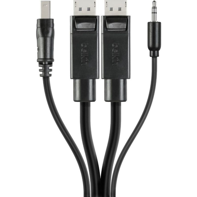 Belkin Dual-Head DisplayPort to DisplayPort KVM Combo Cable - Thumbnail 4