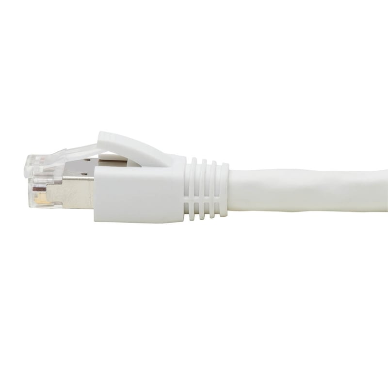 Eaton Tripp Lite Series Cat8 25G/40G Certified Snagless Shielded S/FTP Ethernet Cable (RJ45 M/M), PoE, White, 10 ft. (3.05 m) - Thumbnail 5