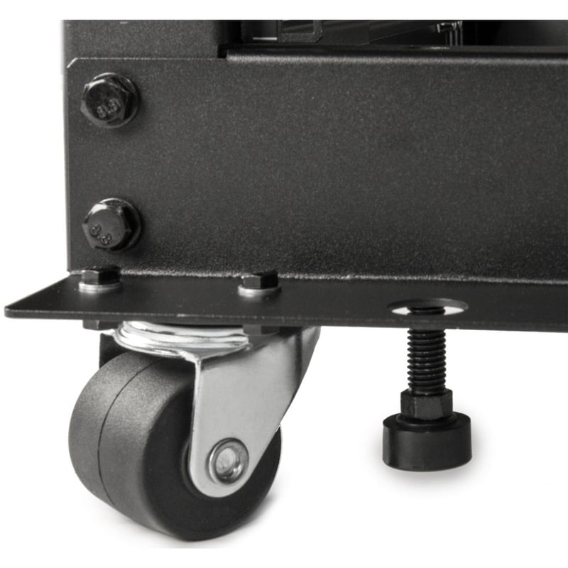 Rocstor SolidRack 25U Adjustable Depth Open Frame 4 Post Rack w/ Casters - Thumbnail 3