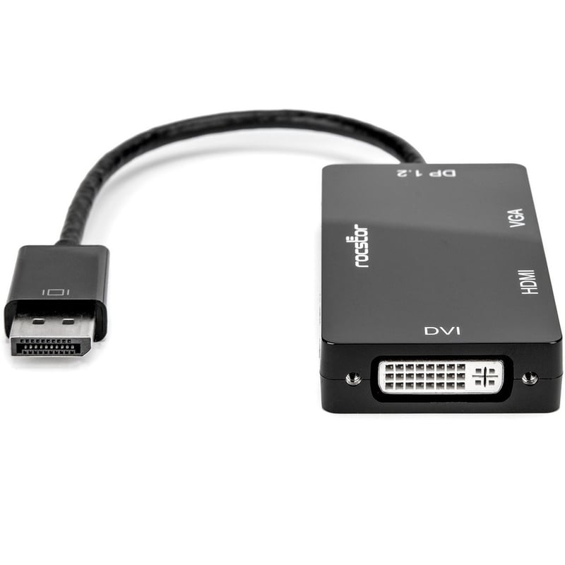 Rocstor Premium 3-in-1 DisplayPort to HDMI (4K), VGA, or DVI Converter Adapter - Thumbnail 2