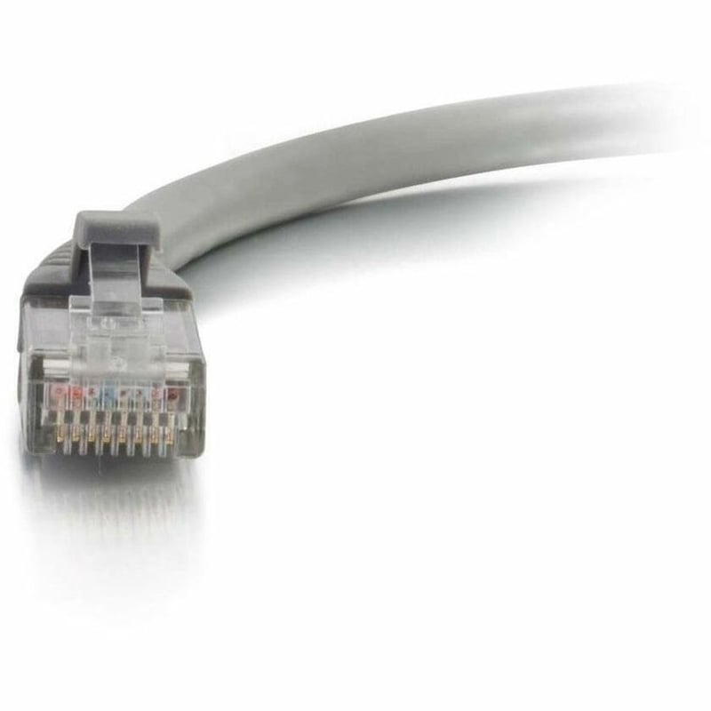 Quiktron 14Ft Q-Series Cat6A Snagless (UTP) Ethernet Network Patch Cable, CM Rated - Grey - Thumbnail 4
