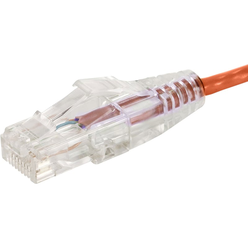 SLIMRUN CAT6 UTP CABLE-14FT ORANGE - Thumbnail 2