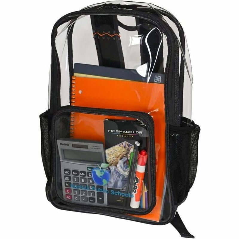 Higher Ground Safe N' Clear Carrying Case (Backpack) for 14" to 15" Accessories, Notebook - Clear - Thumbnail 2