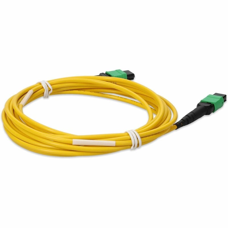AddOn 4m MPO/APC (Male) to MPO/APC (Male) Yellow OS2 OFNR (Riser-Rated) 16-Strand SMF Fiber Patch Cable - Thumbnail 5