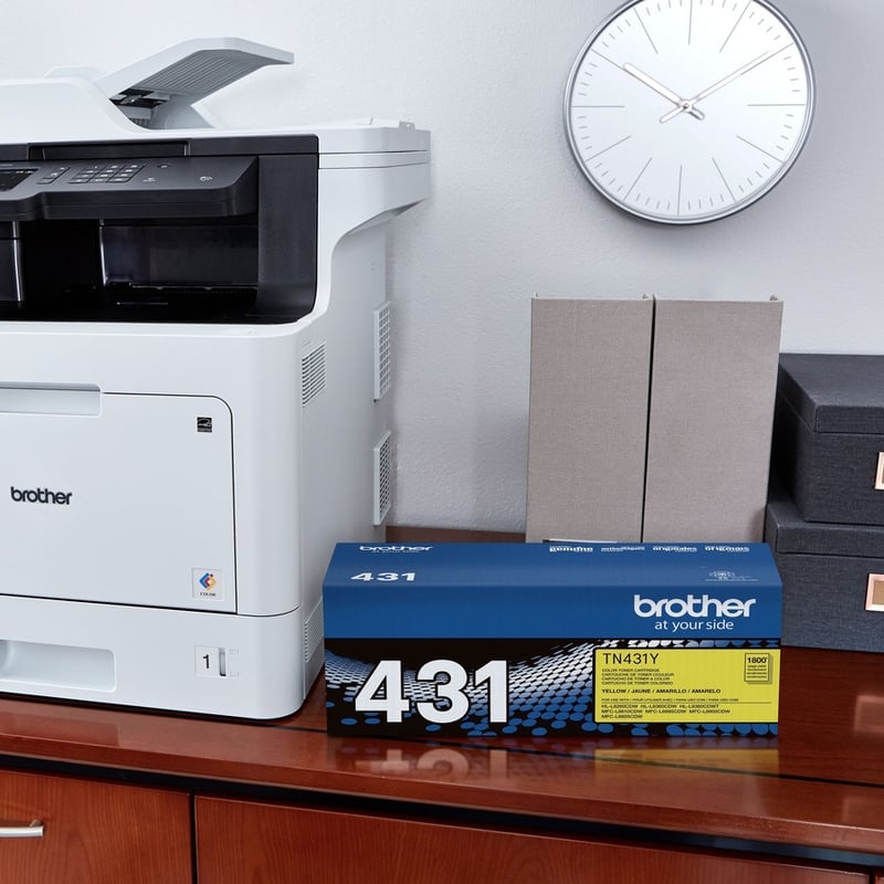 Brother TN431Y Original Standard Yield Laser Toner Cartridge - Yellow - 1 Each - Thumbnail 4