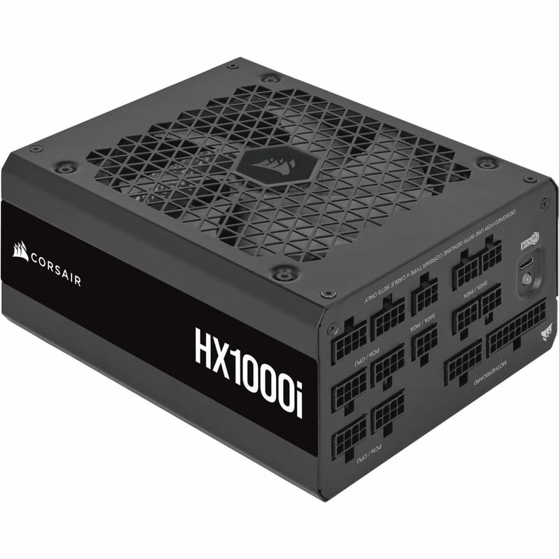 Corsair HX1000i Fully Modular Ultra-Low Noise Platinum ATX 1000 Watt PC Power Supply - Thumbnail 1