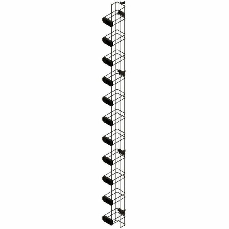 Ortronics MM20 Vertical Manager with Latches, 4"W x 6.12 in Deep for 7ft MM20 Racks, Black