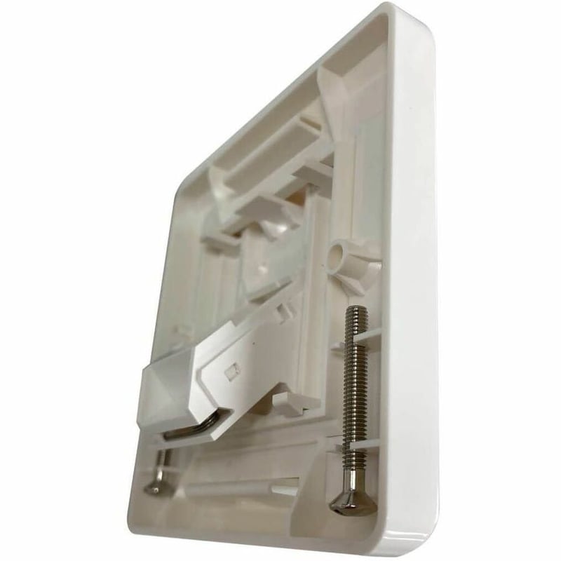 Eaton Tripp Lite Series 1-Port UK-Style Wall Plate, Unloaded Shuttered Angled Module, White, TAA - Thumbnail 4