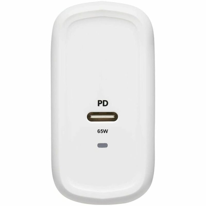Tripp Lite by Eaton Compact USB C Wall Charger - GaN Technology, 65W PD Charging, White - Thumbnail 4
