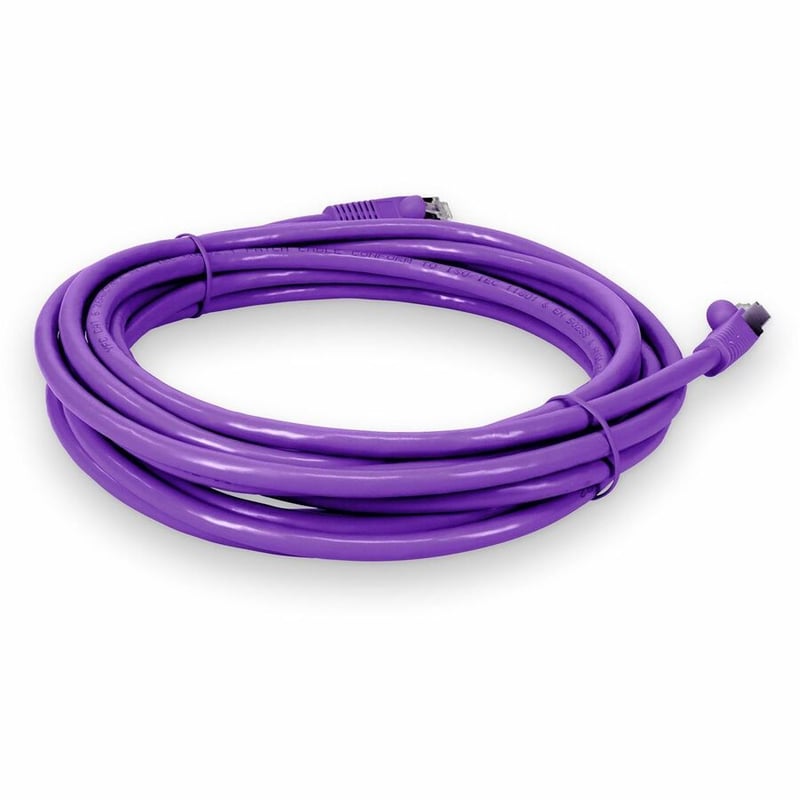 AddOn 50ft Violet CAT 6 Shielded PVC Ethernet Cable Snagless Easy Clear Boot RJ-45 M/M - Thumbnail 5