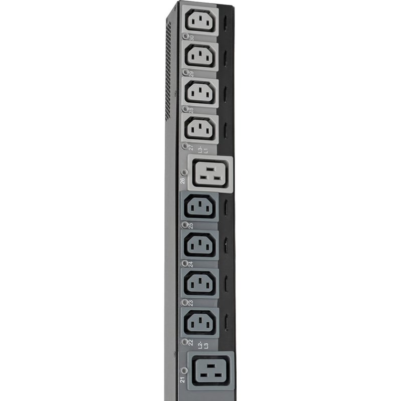 Tripp Lite by Eaton PDU 14.5kW 200-240V 3PH Switched PDU - LX Interface Gigabit 30 Outlets IEC 309 60A Blue Input LCD 1.8 m Cord 0U 1.8 m Height TAA - Thumbnail 3