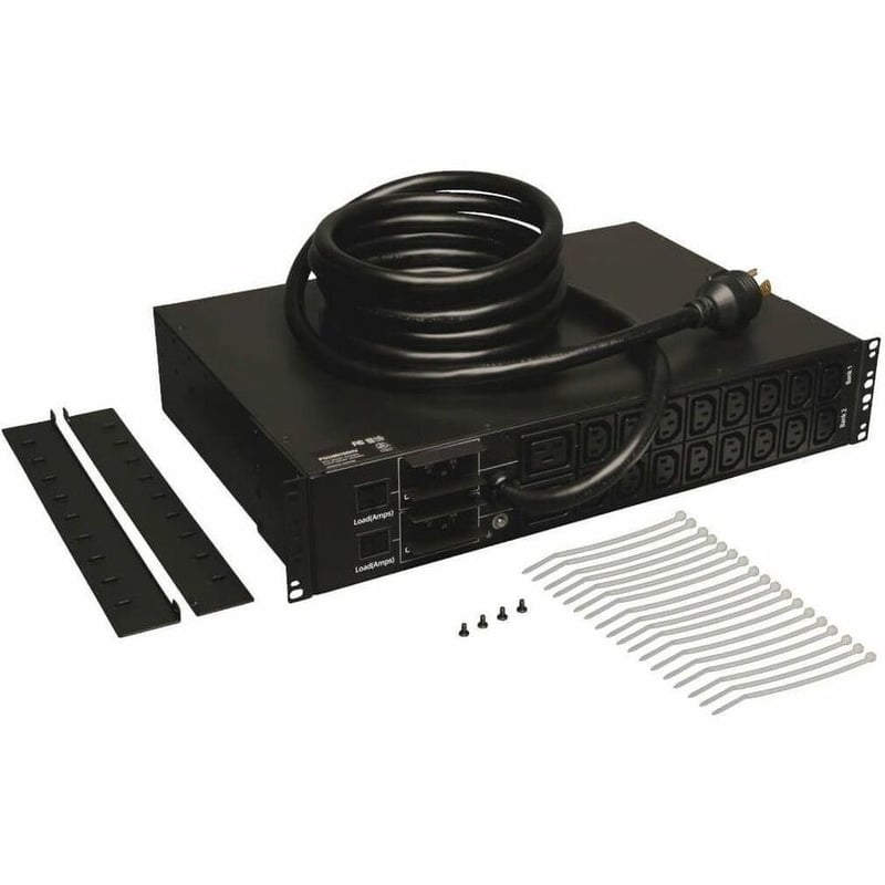 Tripp Lite by Eaton PDU 5.5kW Single-Phase Local Metered PDU 208/230V Outlets (16 C13 & 2 C19) L6-30P 12 ft. (3.66 m) Cord 2U Rack-Mount TAA - Thumbnail 2