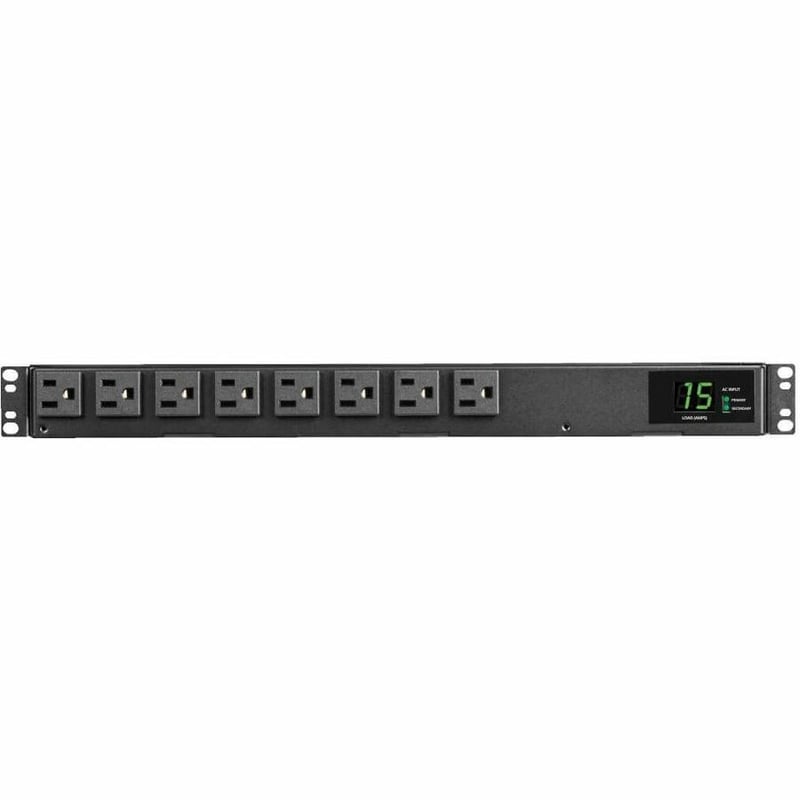 Tripp Lite by Eaton PDU 1.44kW 120V Single-Phase ATS/Local Metered PDU - 8 NEMA 5-15R Outlets Dual 5-15P Inputs 12 ft. Cords 1U TAA - Thumbnail 4