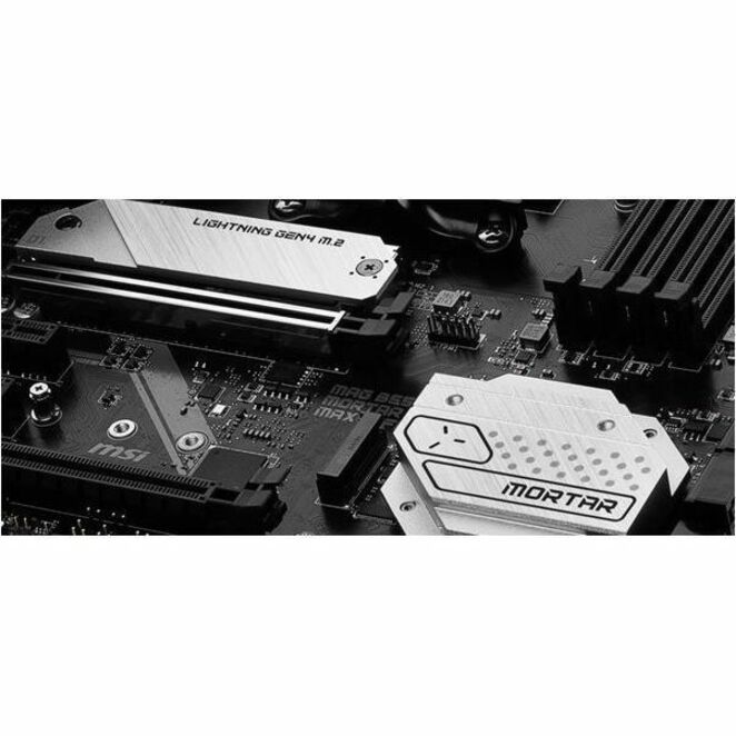 MSI MAG B550M MORTAR MAX WIFI Gaming Desktop Motherboard - AMD B550 Chipset - Socket AM4 - Micro ATX - Thumbnail 2