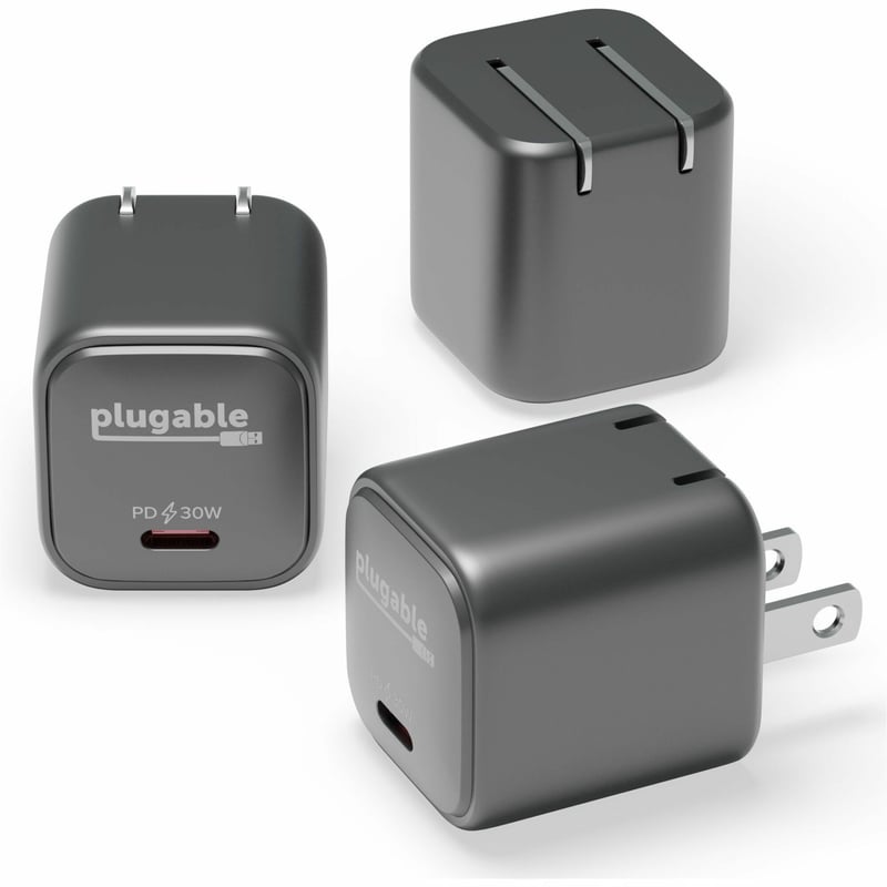 3PK PLUGABLE GAN USB C CHARGER BLOCK 30W PORTABLE CHARGER - Thumbnail 1