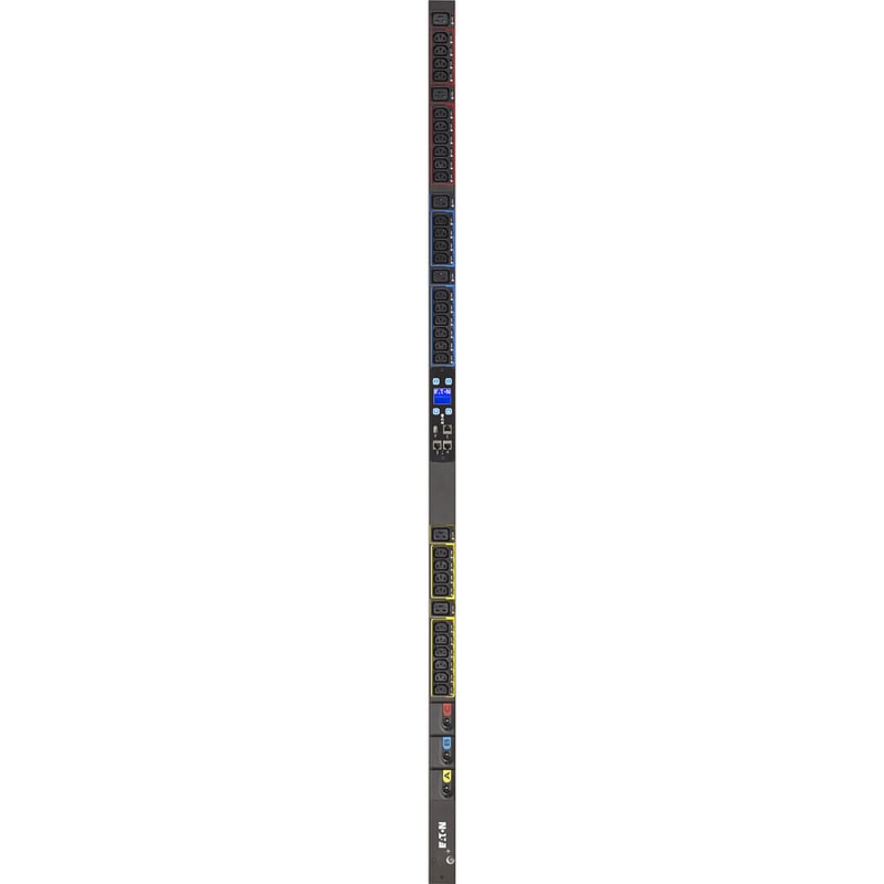 Eaton Metered Input rack PDU, 0U, L21-30P input, 8.64 kW max, 120/208V, 24A, 10 ft cord, Three-phase, Outlets: (30) C13 Outlet grip, (6) C19 Outlet grip - Thumbnail 2