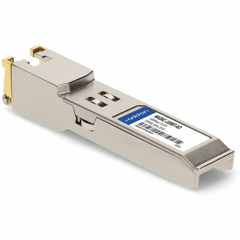 AddOn Enterasys MGBIC-100BT Compatible TAA Compliant 10/100/1000Base-TX SFP Transceiver (Copper, 100m, RJ-45) - Thumbnail 3