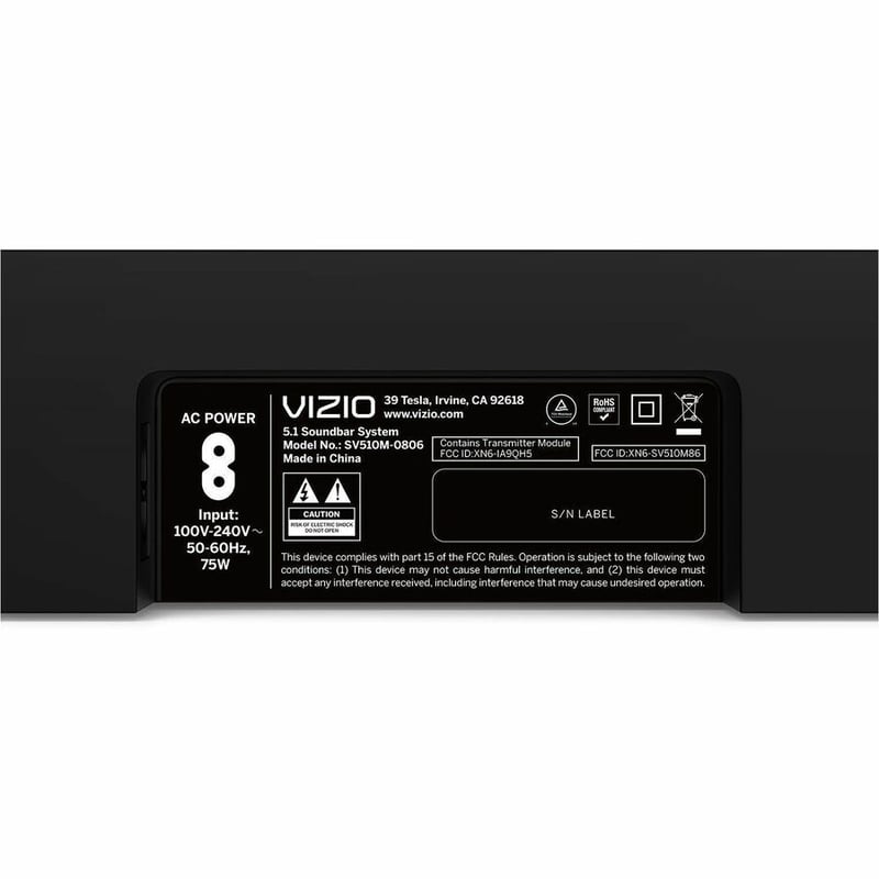 VIZIO 5.1 SOUNDBAR WITH DOLBY ATMOS  DTS:X