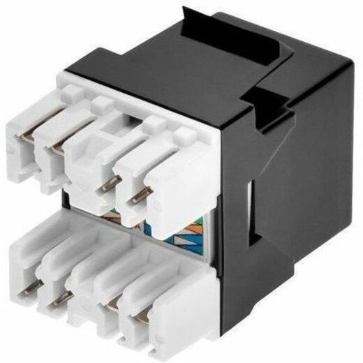 MONOPRICE CAT6 RJ45 180-DEGREE DUAL IDC KEYSTONE FOR 22-24AWG SOLID WIRE_ BLACK - Thumbnail 4