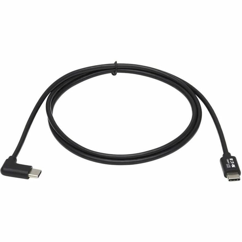 Tripp Lite by Eaton USB-C Cable (M/M) - USB 2.0 Right-Angle Plug Black 1 m (3.3 ft.) - Thumbnail 2