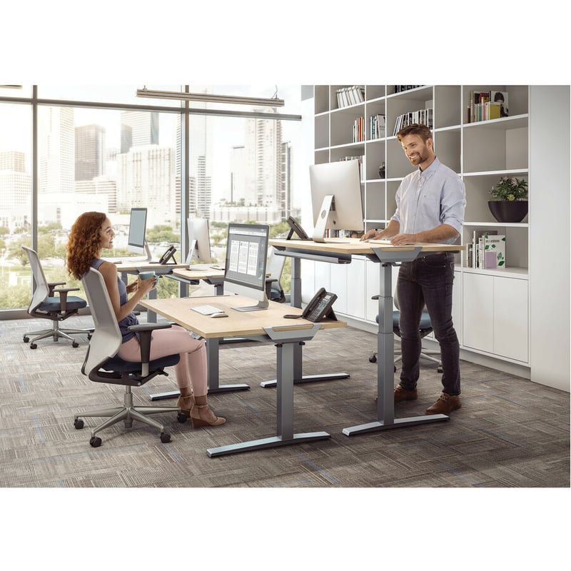 Fellowes High Pressure Laminate Desktop Maple - 48"x24" - Thumbnail 5
