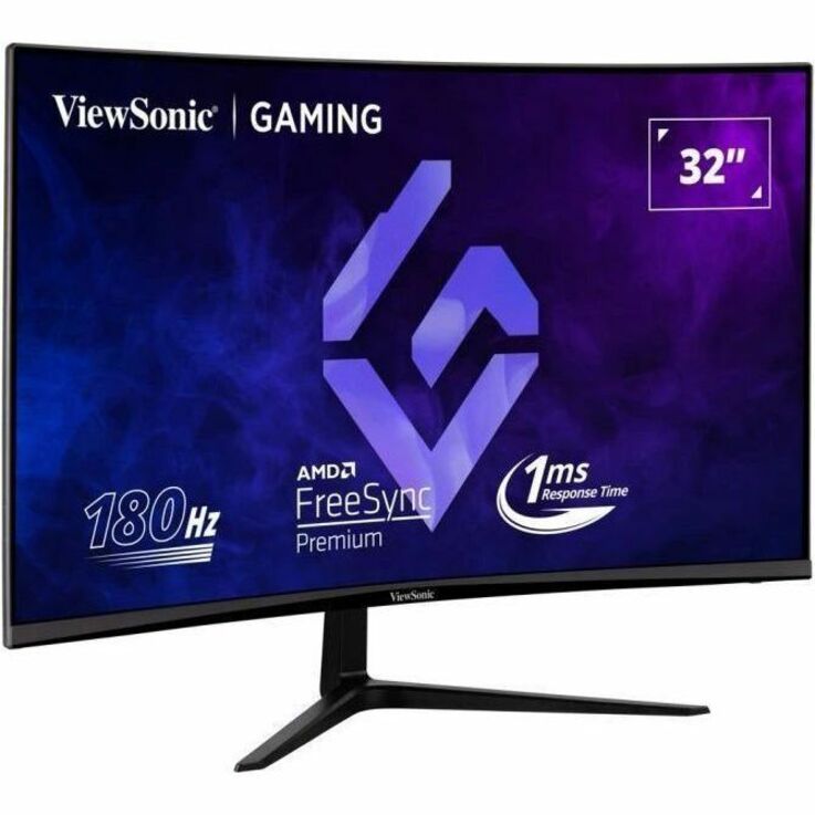 ViewSonic OMNI VX3218C-2K 32 Inch Curved 1ms 1440p 165hz Gaming Monitor with FreeSync Premium, Eye Care, HDMI and Display Port - Thumbnail 2