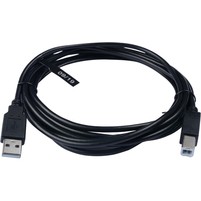 V7 Black USB Cable USB 2.0 A Male to USB 2.0 B Male 3m 10ft - Thumbnail 1