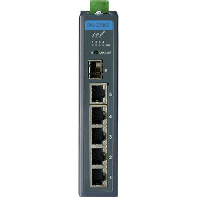 Advantech Ethernet Device, 4FE+1GE+1G SFP Unmanaged Ind. PoE Switch W/T - Thumbnail 2