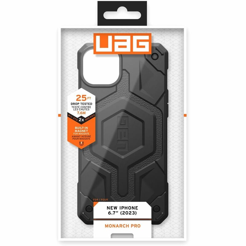 Urban Armor Gear Monarch Pro iPhone 15 Plus Case - Black - Thumbnail 2