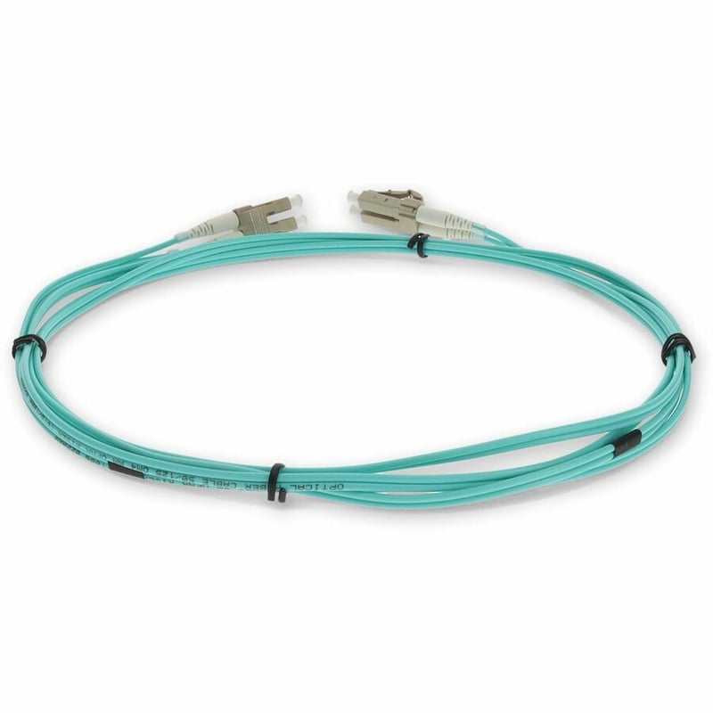 AddOn 3m LC to LC Aqua OM3 Duplex OFNR (Riser-Rated) Fiber Patch Cable - Thumbnail 4