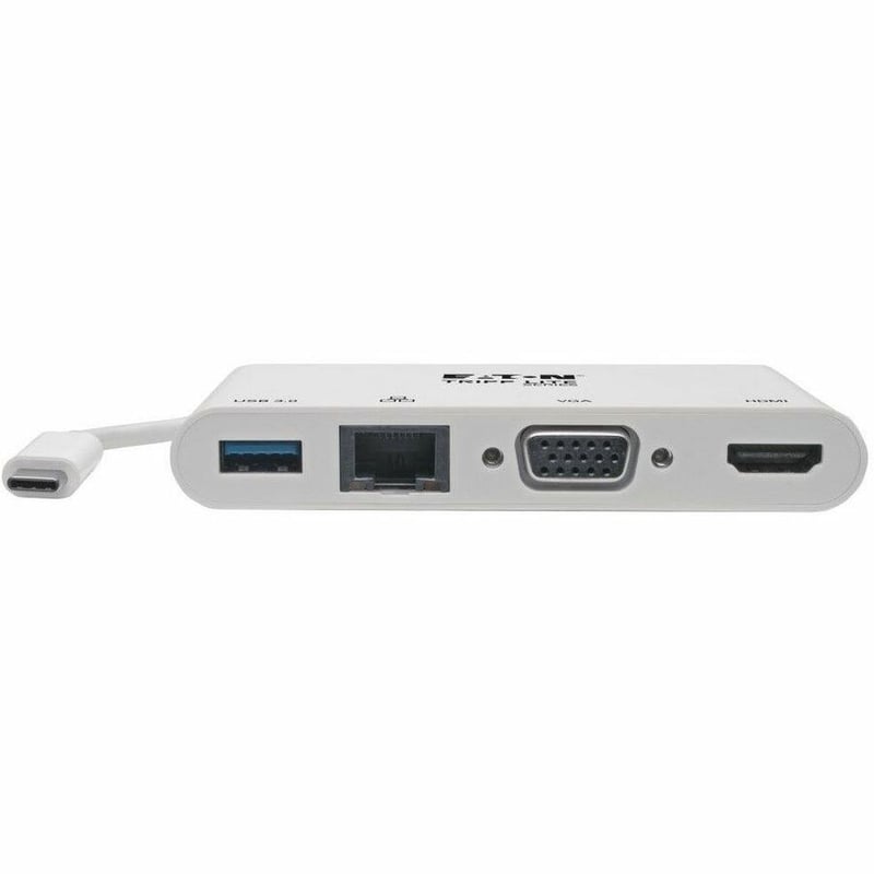 Tripp Lite by Eaton USB C Docking Station Adapter 4K w/ HDMI, VGA, Gigabit Ethernet, USB-A Hub White, Thunderbolt 3 Compatible - Thumbnail 3