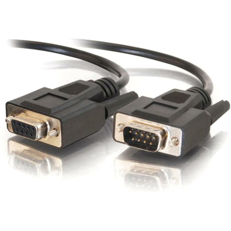 C2G 6ft DB9 M/F Extension Cable - Black - Thumbnail 1