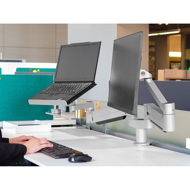 HAT 7050-1000-500SR Mounting Arm for Notebook, Monitor - Silver - TAA Compliant - Thumbnail 3